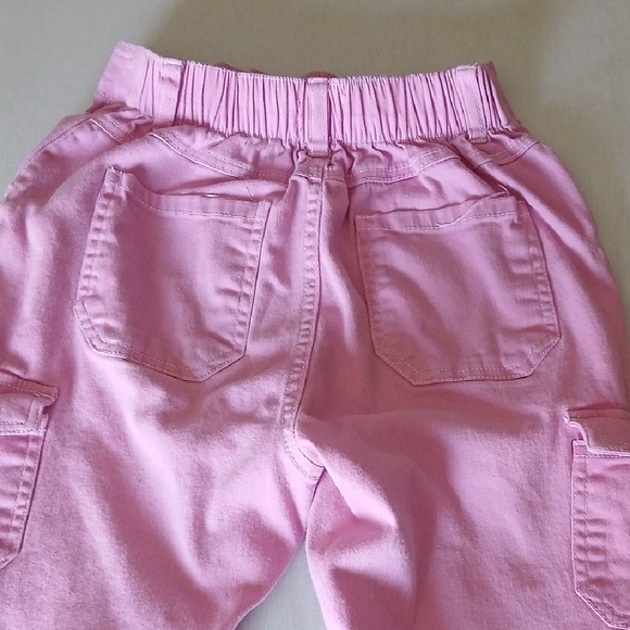 Stylish Pink Cargo Joggers for Girls - Picture 3 of 5